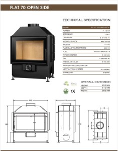 Камінна топка A.Caminetti FLAT 70 Open Side